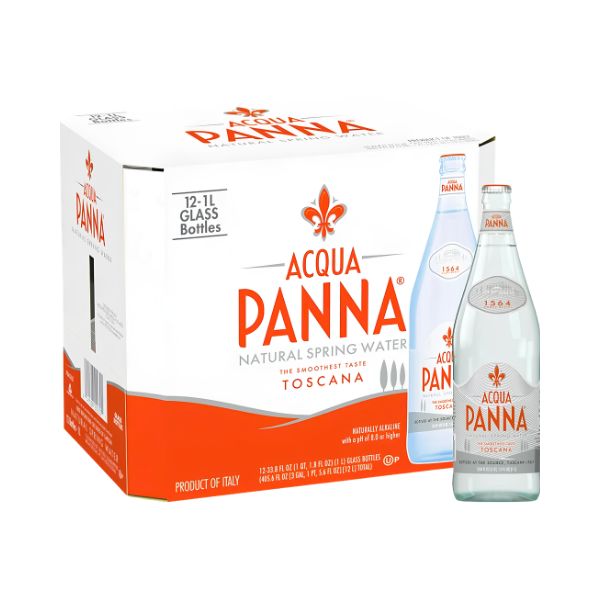 Acqua Panna Glass Bottle 12x1L (Bottle Caps)