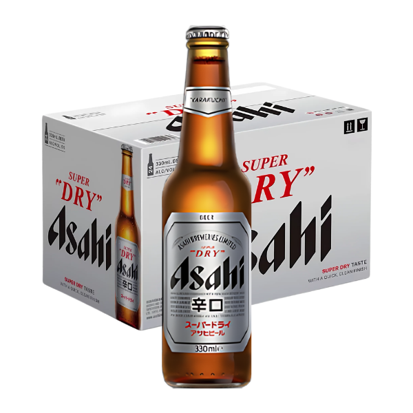 Asahi Super Dry Draft Beer 24x330ml (BBD: Dec/2026)