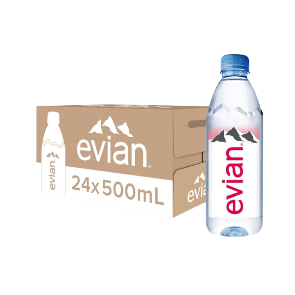 Evian Mineral PET Bottles 24x500ml (BCRS)