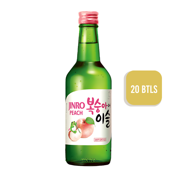 Jinro Peach Soju 360ml x20 Bottles