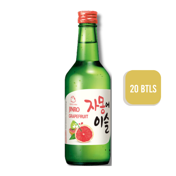 Jinro Plum Soju 360ml x20 Bottles - Grapefruit